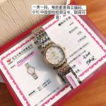 Omega De Ville 27.4MM Cal.1376 6 Real Diamonds Lady Gold and Diamond Bezel Watch